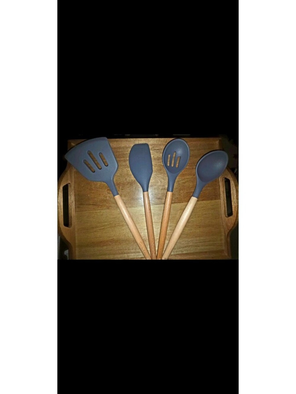 Sur La Table 4 Piece Silicone Wood Utensil Set [COPY]
